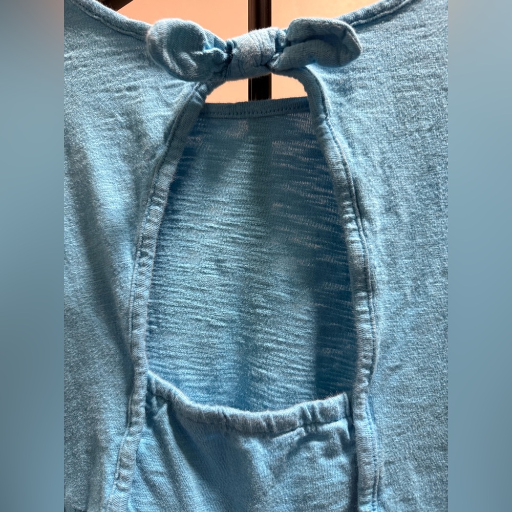 Cat & Jack Bright Blue Tiered Pocket Dress Girls’ Size L 10/12 - Picture 3 of 4